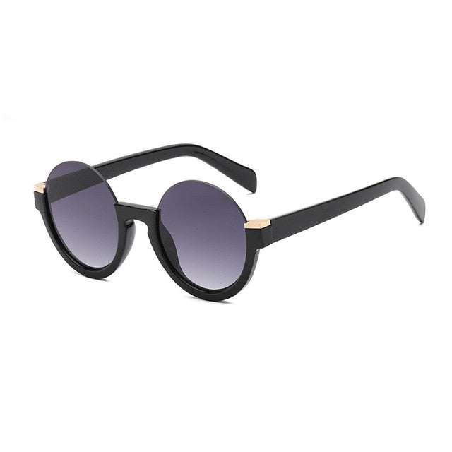 Half Frame Round Sunglasses