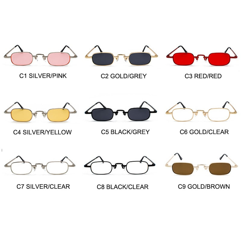 Unisex Vintage Square Sunglasses