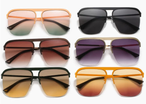 Oversized Rimless Sunglasses