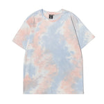 9 Tie-dye oversized t-shirt flat lay showing dropped shoulder fit