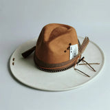 Distressed Wide-Brim Cowboy Hat — Unisex Western