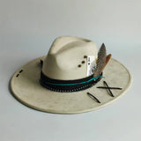 Distressed Wide-Brim Cowboy Hat — Unisex Western