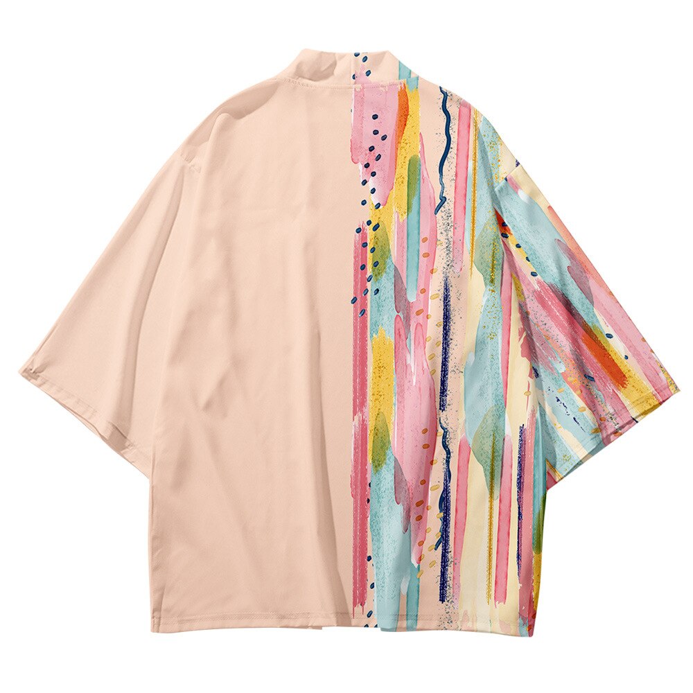 Art Pink Kimono Shirt