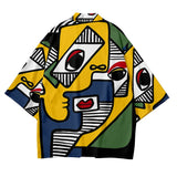 Artful Abstraction Kimono Shirt
