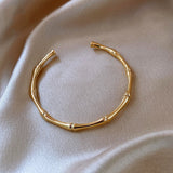 Bamboo Gold Color Bracelet