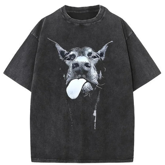 Doberman Black Vintage T-Shirt