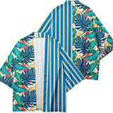 Palm Stripe Kimono Shirt