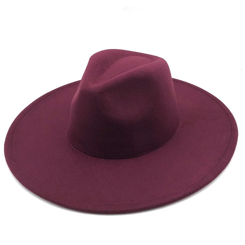 Sleek Wide Brim Fedora Hat