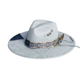 Distressed Wide-Brim Cowboy Hat — Unisex Western