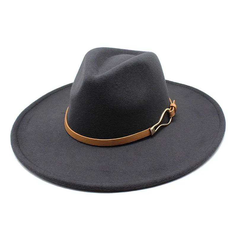 Wide-Brim Fedora Hat — Unisex Classic Print