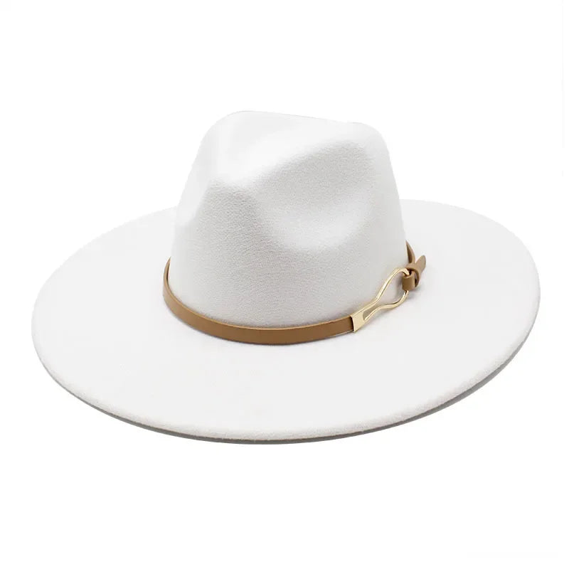 Wide-Brim Fedora Hat — Unisex Classic Print