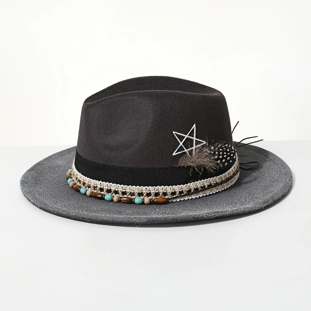 Distressed Wide-Brim Cowboy Hat — Unisex Western