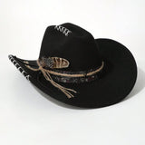 Distressed Wide-Brim Cowboy Hat — Unisex Western
