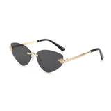 Rimless Cat Eye Sunglasses