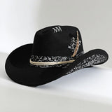 Distressed Wide-Brim Cowboy Hat — Unisex Western