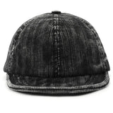 Short Brim Corduroy Baseball Cap — Unisex Casual Hat