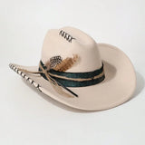 Distressed Wide-Brim Cowboy Hat — Unisex Western
