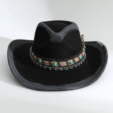 Distressed Wide-Brim Cowboy Hat — Unisex Western