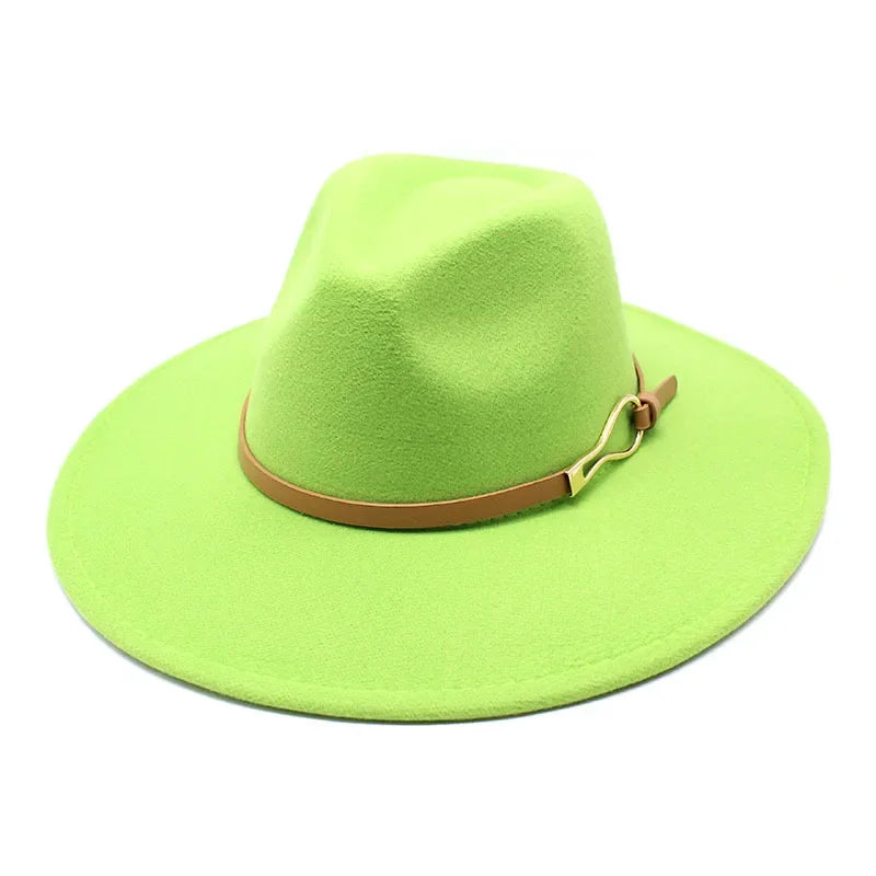 Wide-Brim Fedora Hat — Unisex Classic Print