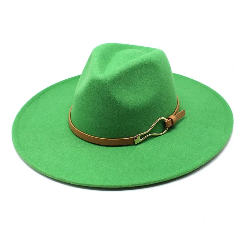 Wide-Brim Fedora Hat — Unisex Classic Print