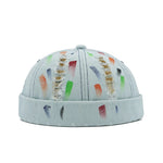 A-Light Blue Colorful denim docker cap eighth colorway