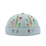 A-Light Blue Colorful denim docker cap eighth colorway