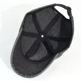 Acid wash short brim baseball cap — worn front view