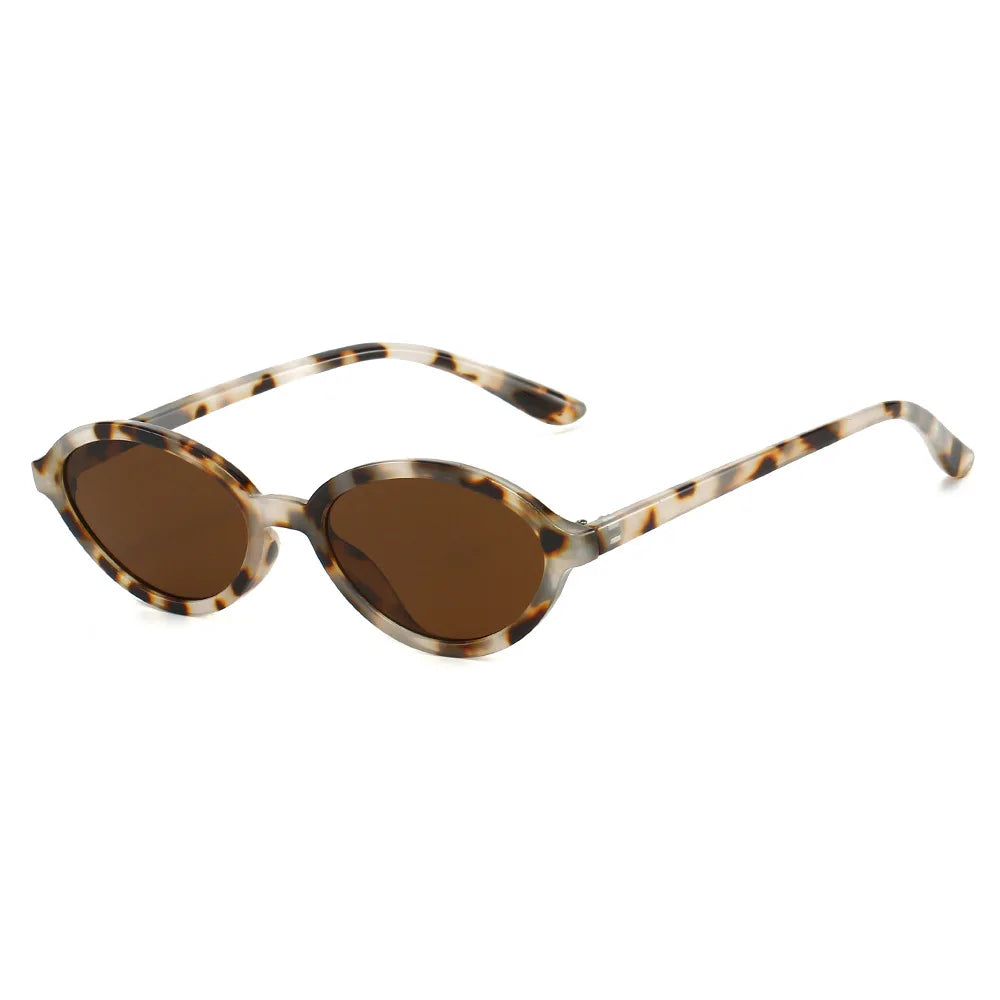 Amber Tea Small oval gradient sunglasses — third colorway, UV400 polycarbonate lenses