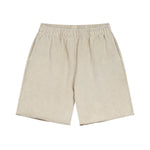 Apricot Color Acid wash sweat shorts outfit, side view