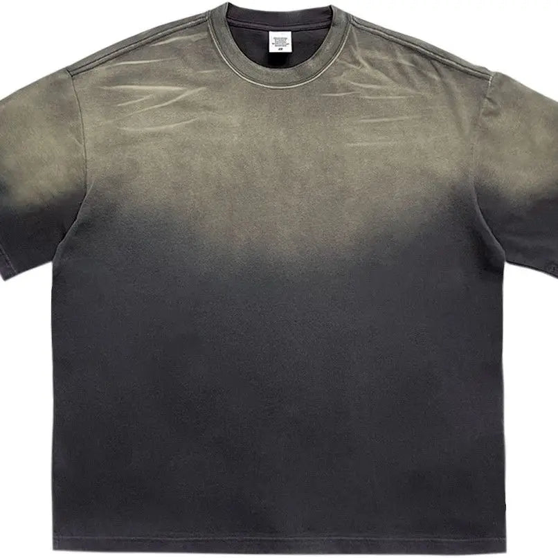 Ash sun-faded gradient oversized tee colorway 3 — front view