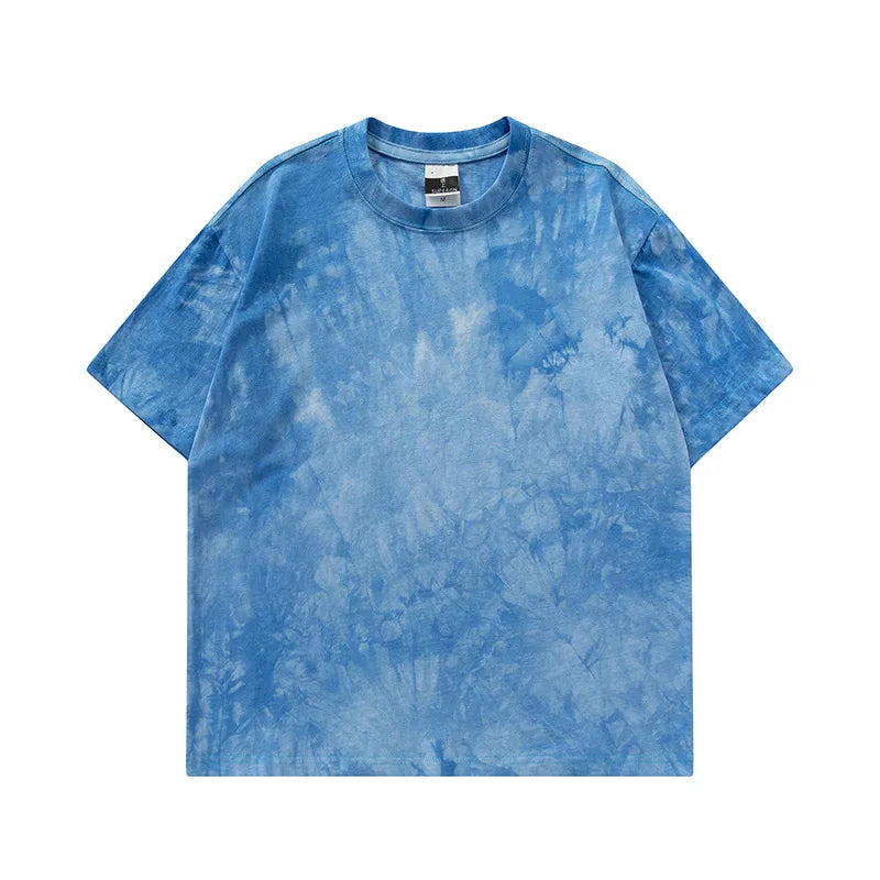 At-6583 Tie-dye oversized t-shirt, colorway flat lay
