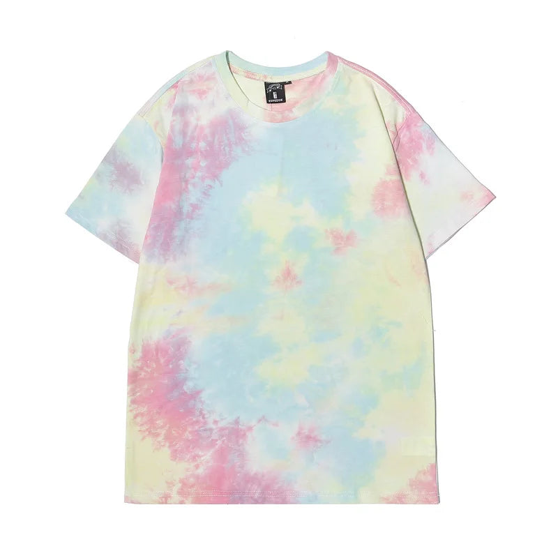 At-6585 3 Tie-dye oversized t-shirt, pattern close-up