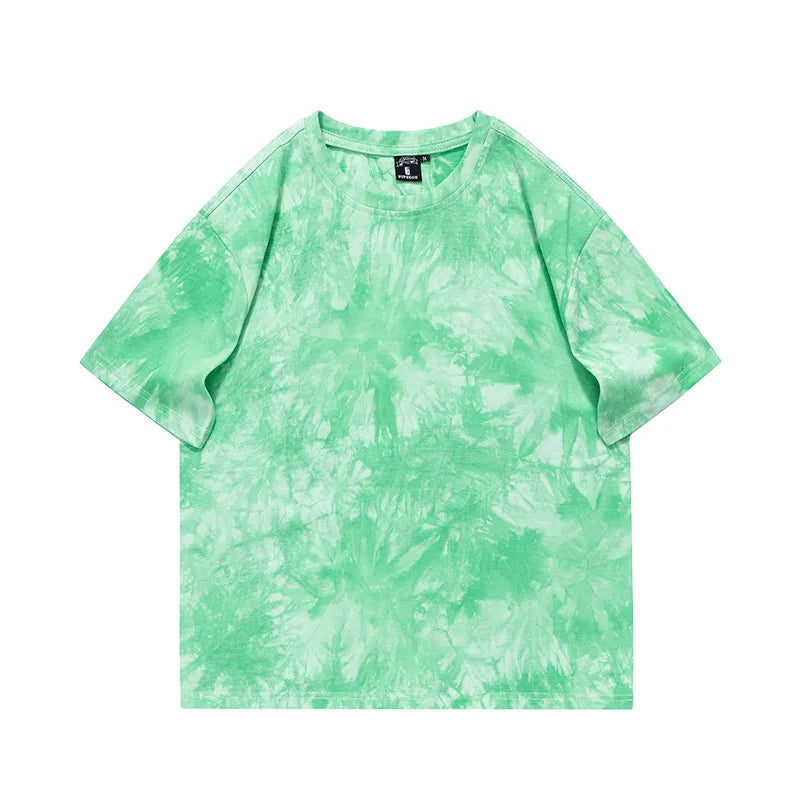 At-6749 1 Tie-dye oversized t-shirt, collar detail