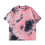 At-6861 2 Tie-dye oversized t-shirt on model, front