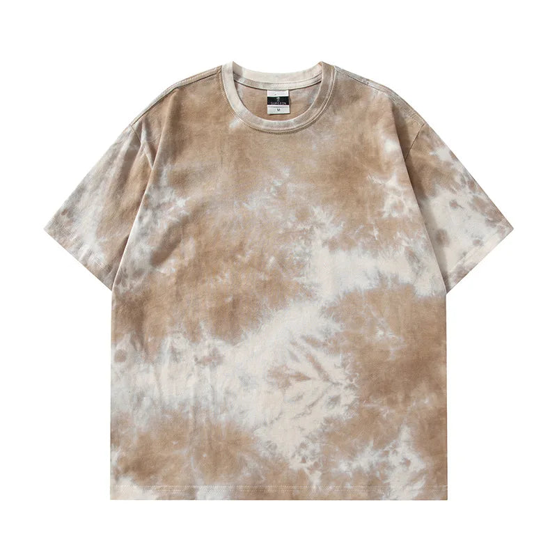 At-6861 Tie-dye oversized t-shirt, flat lay