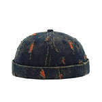 B-Black Yellow Colorful denim docker cap fifth colorway