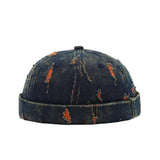 B-Black Yellow Colorful denim docker cap fifth colorway