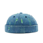 B-Blue Colorful denim docker cap tenth colorway