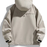 Beige jacket with a hood on a white background