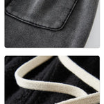 Men's baggy washed fleece sweatpants — flat lay