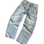 Men's ankle length baggy jeans — hem detail