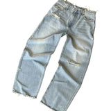 Men's ankle length baggy jeans — hem detail