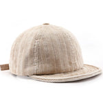 Beige  Baseball Cap Short brim corduroy baseball cap, crown detail