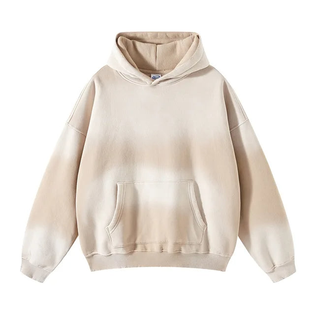 Gradient Dip-Dye Streetwear Hoodie