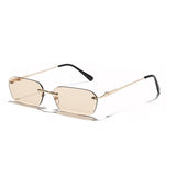 Rimless Rectangle Sunglasses