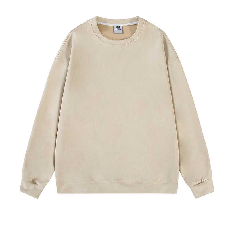 Streetwear Suede Sweatshirt