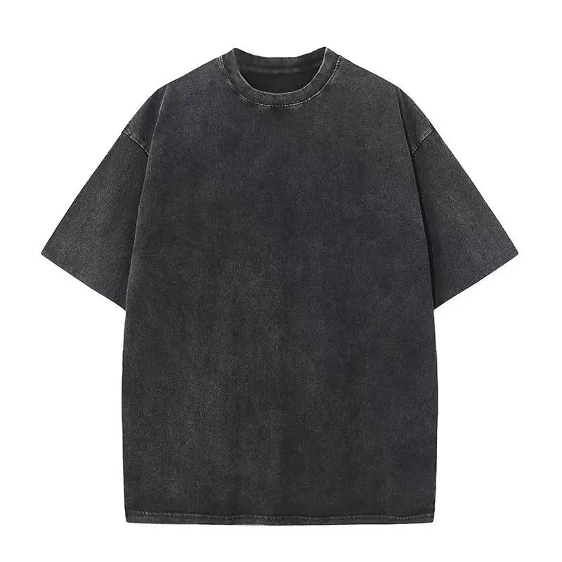 Black t-shirt on a white background