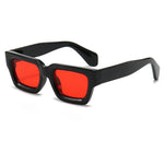 Black And Red Oversized thick frame square sunglasses — lifestyle shot 03
