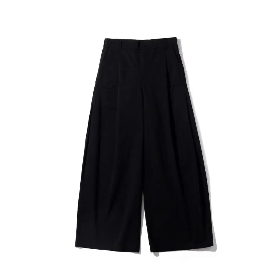 Black Baggy wide-leg cargo pants, full styled look