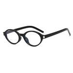 Black Clear Small oval retro sunglasses — third colorway variant flat lay